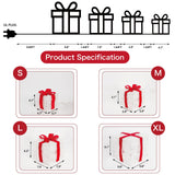 SANHSEHOME Set of 4 Christmas Lighted Gift Boxes, 3.3FT 70 LED Stackable Light Up Present Boxes for Christmas Decorations Indoor Outdoor Yard Lawn Porch Home Decor(4 Piece Set)