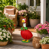 GANSHAYA Strawberry Porch Goose Outfits Strawberry Goose Clothes for Outdoor Garden Yard Patio Lawn Goose Statue