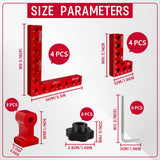 Crafom Corner Clamp for Woodworking, 90 Degree Corner Clamp With Box, Set of 8(3” 5.5”) Aluminum Alloy Right Angle Clamp, Wood Working Tools, Positioning Squares for Frame, Box, Cabinets, Drawers.