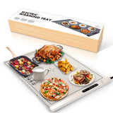 Food Warming Mat - Portable Party Buffet Electric Warming Tray, Foldable Food Warmer, Timed Off, Temperature Adjustable, Suitable for Daily, Outdoor, Party