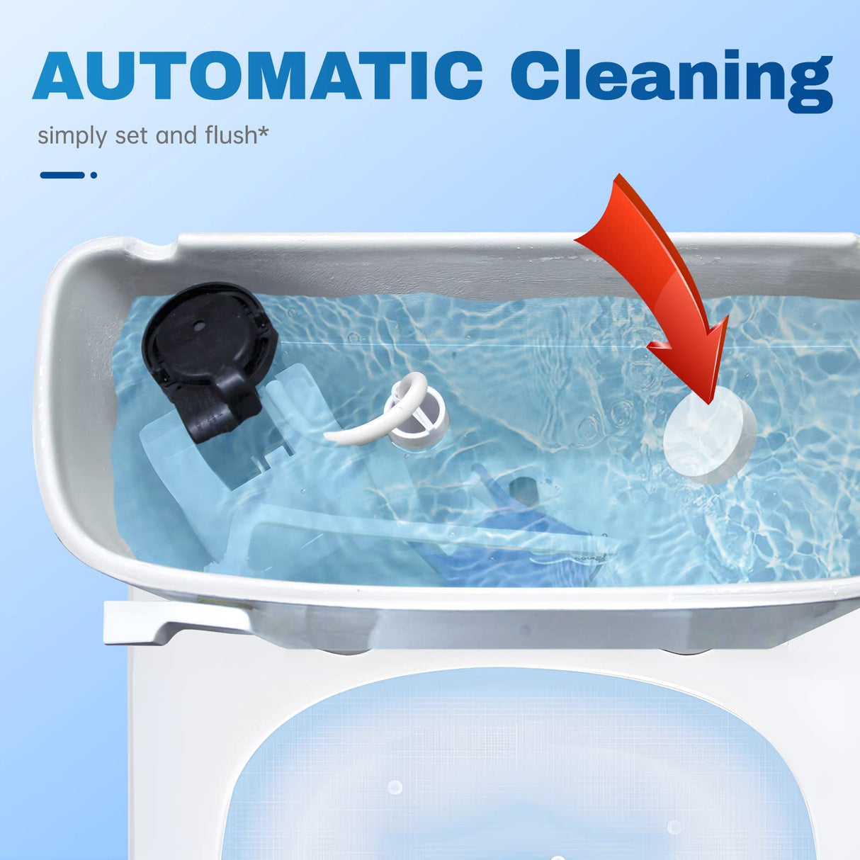 Vacplus Toilet Bowl Cleaner Tablets 100 PACK, Automatic Toilet Bowl Cleaners with Bleach for Deodorizing and Descaling, Bathroom Cleaner Against Tough Stains