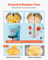 VEVOR Milkshake Maker, 100W Milk Shake Maker Mixer, Single Head Drink Mixer Blender Machine, Dual-Speed Adjustment Milkshake Blender with Stainless Steel Cup, for Home, Kitchen, Bar & Beverage Shop