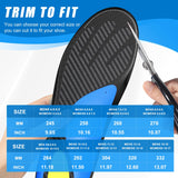 HAPANUN Carbon Fiber Insole with Arch Support for Long Periods of Standing, Jogging, Hiking and Other Outdoor Sports, as Well as a Work Boot Insole. (Blue, M：7.5/8丨W：8.5/9（270mm）)