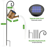 Solar Watering Can Lights Waterproof, Solar Lights Outdoor Decorative Garden Decor Metal Hanging Lights for Outside Patio Pathway Yard, Christmas Birthday Gardening Gifts