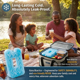 Kona Blue/Ice Ice Packs for Lunch Box - 2 lb Freezer Packs Compatible With Yeti Cooler Bags | Dry Ice Shock Pack, Long-Lasting Reusable Ice Packs for Lunch Bags (10" x 5.5" x 1.5" Pack of 4)