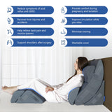 KingPavonini 6PCS Orthopedic Bed Wedge Pillow for Sleeping, Post Surgery Memory Foam for Back, Neck, Leg Support, Acid Reflux, Gerd with Travel Bag (Gray, 20'')