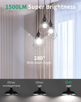 12 Pack LED Light Bulbs 100 Watt Equivalent, A19 15W 5000K Daylight, Super Bright White Light 1500 Lumens, E26 Standard No Flicker Energy Saving Lamp Bulb for Home, Bedroom, Office, Non-Dimmable