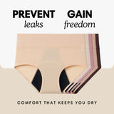 Everdries Washable & Reusable Incontinence Underwear for Women Over 60 - Leakproof, Discreet, Absorbent, Machine-Washable Panties (Comfort Plus, L, Pack of 5)