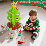 Surelect My First Christmas Tree for Toddlers, Montessori Christmas Decoration Toy with Ornaments, Mini Train Set, Roly Poly Toys, Finger Puppets, Birthday Xmas Gifts for Little Kids Boys and Girls