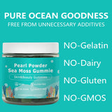 KLUNIZ Sea Moss Gummies, Balmbare Sea Moss and Pearl Powder Glow Gummies, Organic Irish SeaMoss Supplement with Vitamin C, Vitamin E, Aloe Vera, Pearl Powder, 60 Count