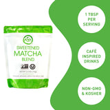 Aiya Sweetened Matcha Blend Powder - Matcha Latte Powder With Antioxidant-Rich Japanese Green Tea & Pure Cane Sugar - Ideal for Smoothies, Lattes, and Culinary Creations - 1kg Bag (2.2 lbs)
