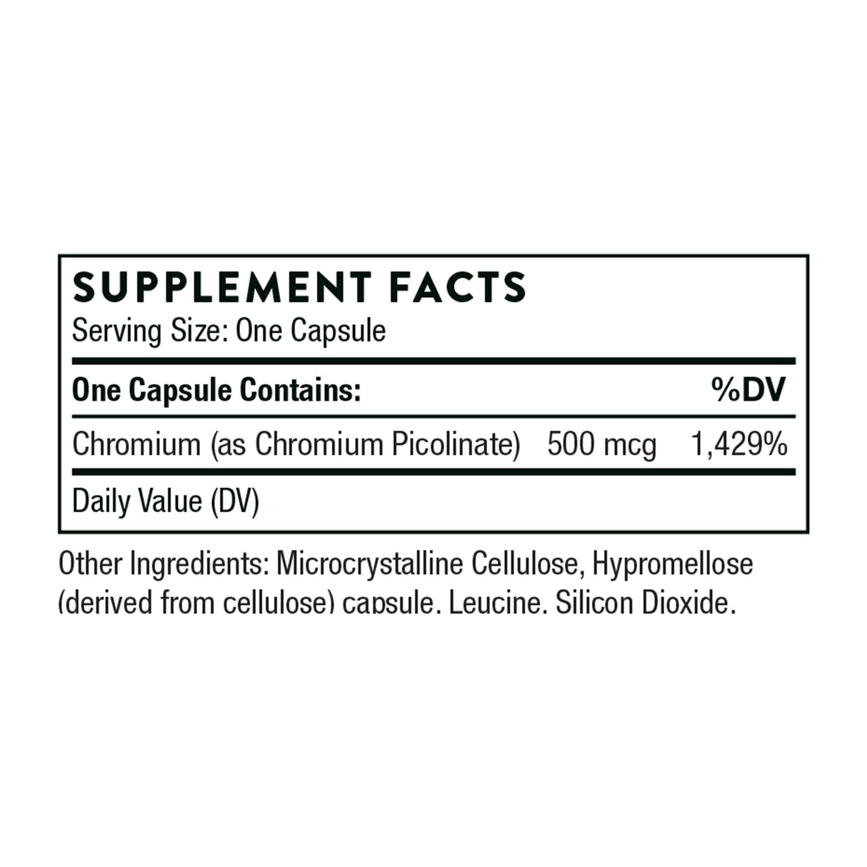 THORNE Chromium Picolinate - 500mg Chromium - 60 Capsules