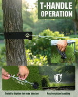 4 Pack Tree Stakes and Supports with Nut Driver, Screw in Ground Anchor