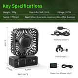 DAOTAILI 4" Grow Tent Fan with Auto Humidity Control | Quiet Oscillating Ventilation, Real-Time Temp & Humidity Monitoring for Hydroponics, Greenhouses & Indoor Gardens