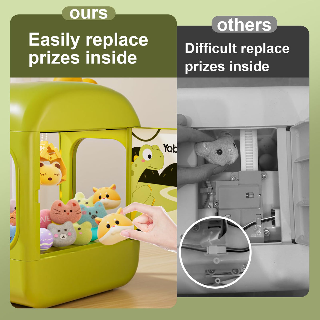 64 PCS Large Claw Machine for Kids Dinosaur,Vending Machine Toys for Boys 5 6 7 8 Year Old,Candy and Prize Electronic Dispenser Game Ages 5-7 6-8,Christmas Birthday Gift for 3 4 5 6 Year Old Boy Girl