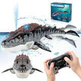 fromeasy Mosasaurus Dinosaur Toys, Upgrade Remote Control Water Toy, Pool Toys for Kids Ages 4-8, RC Dino with Light and Spray Water for Swimming Bath Lake Ocean Christmas Birthday Gift