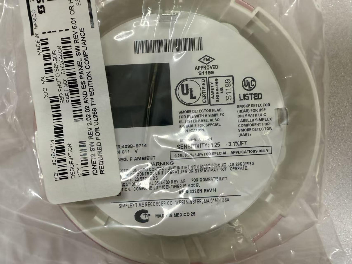 Simplex 4098-9714 Detector Head 4098 9714