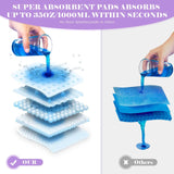 Elzrghs Commode Liners with Absorbent Pads for Bedside Commode, Commode Toilet,50 La-Vender Scented Bedside Commode Liners and 50 Commode Pads, White