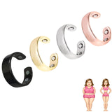 ZCVFA Vayro Ring, Original Mgntc Wellness Ring for Women and Men Stainless Steel Open Lightweight and Water-Resistant Rings（Gold&Silver&Rose Gold&Black）