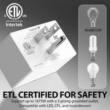 Fosmon Wireless Remote Control Outlet Plug Indoor, Battery Operated Light Switch with Braille On/Off Mark, for Lights, Christmas Tree, No Interference, 15A/1875W, No Wiring & Expandable - 3 Pack