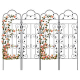 hogardeck 4 Packs 60 * 18 inch Metal Garden Trellis for Climbing Plants Outdoor,Heavy Duty,Black Coating Rustproof Trellis for Rose, Vegetable, Flowers, Expandable,Perfect for Training Climbing Plants