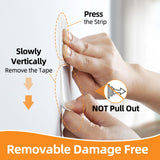 SummerBrite Picture Hanging Strips 80 Strips, Damage Free Removal, Wall Poster Picture Hangers Without Nails, Sticky Hook & Loop Adhesive Strips for Poster/Picture/Home/Office, 40 Pairs/Medium, White