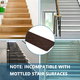 Stair Treads for Wooden Steps, 15 Pack 9" X 30" Non Slip Carpet Stair Treads Indoor with Reusable Adhesive for Kids Elders and Dogs, Surface Polyester TPR Backing Stair Runner Rugs, Brown