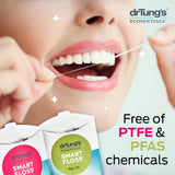 DrTung's Smart Floss - Natural Floss, PTFE & PFAS Free Floss, Gentle on Gums, Expands & Stretches, BPA Free - Cardamom Flavor, Colors Vary (10 Pack)