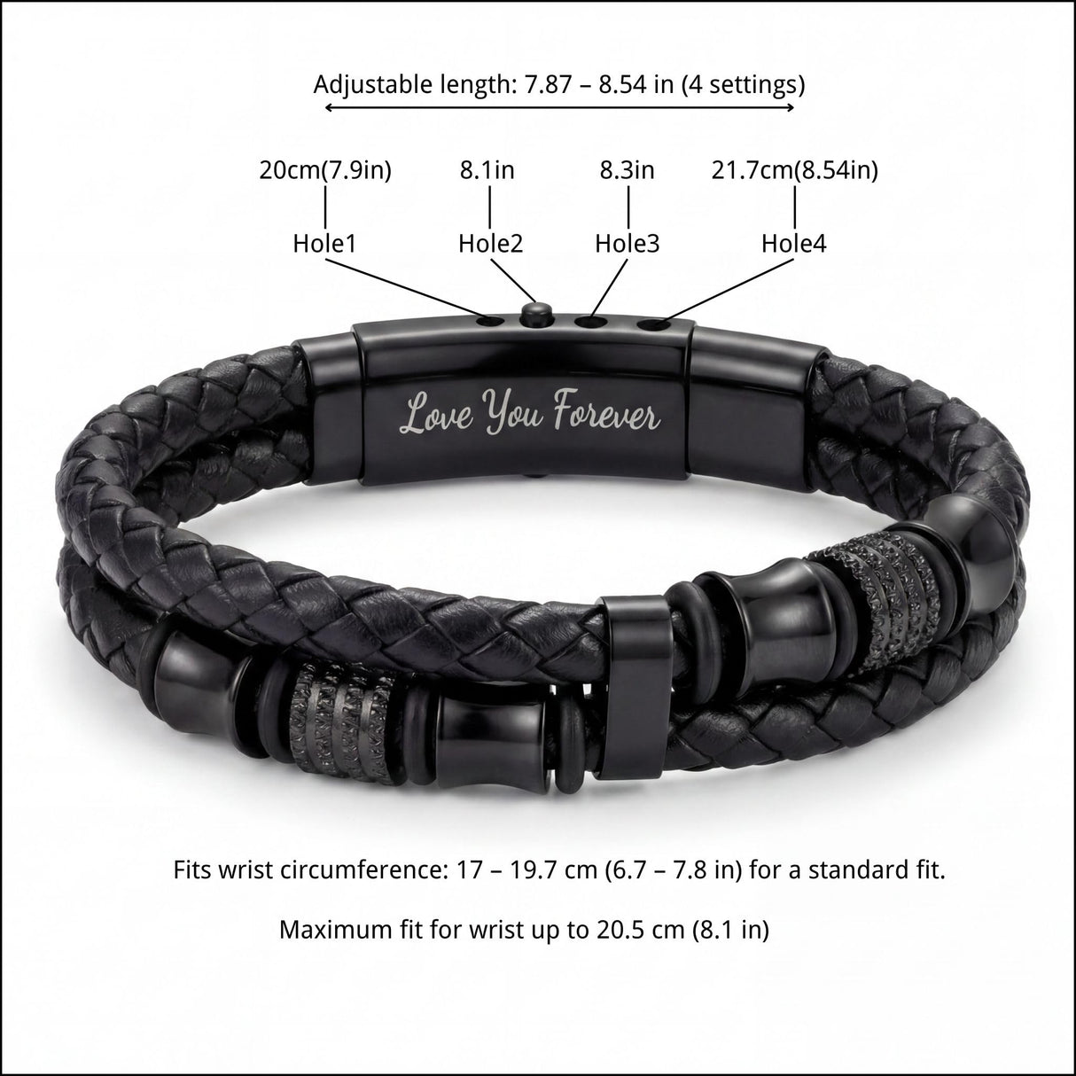 Quijuzo To My Dad Braided Leather Bracelet, Meaningful Gift for Dad from Daughter Son, Mens Double Layer Genuine Leather Wristband Fathers Day, Unique Gifts for Men with Luxury Gift Box & Sentimental Message Card, Ready to Gift