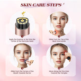 INTEO Microcurrent Facial Device, 3 Modes Red Light Therapy for Face and Neck, Skin Care Facial Massager Perfect Gifts for Women Men (Gold)