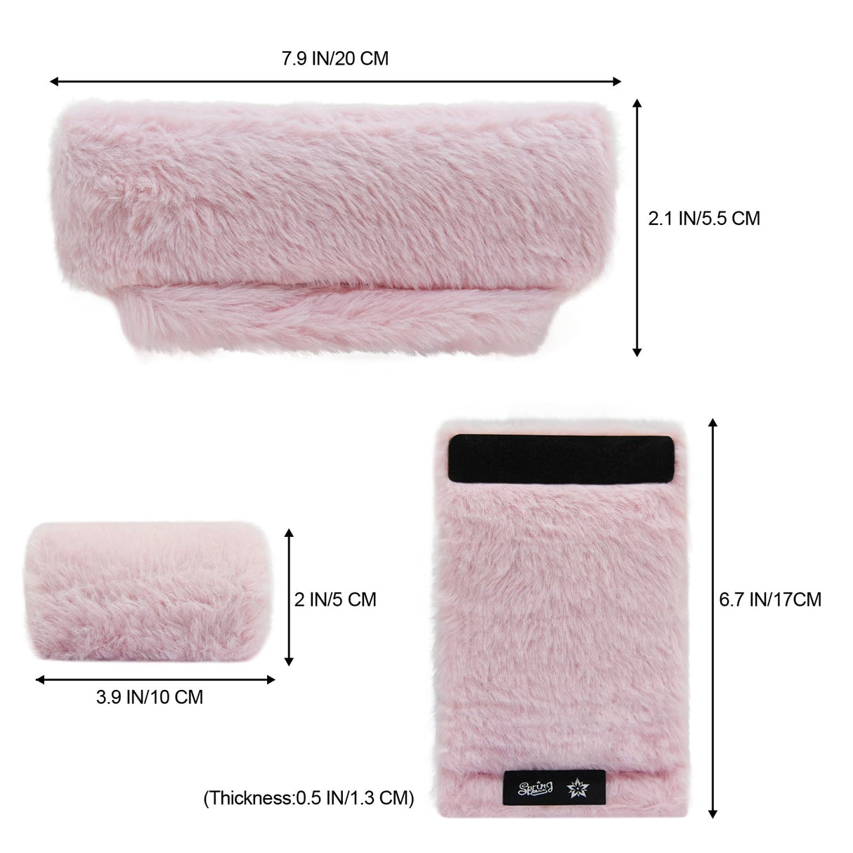 SPRING SEAON Crutches Padding Universal Crutch Pads for Armpits and Hand Grips Pads for Crutches Underarm Crutch Cushions Fluffy Crutch Covers Machine Washable (Pink)