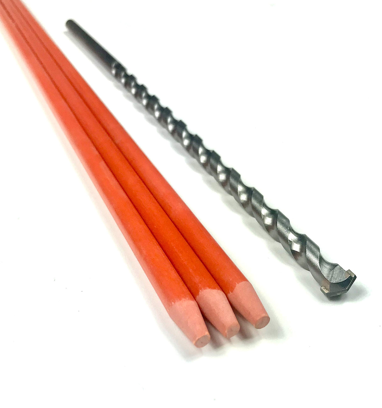 100-2500 Pack 48 Inch Driveway Markers 1/4 Inch Dia - with 12" Install Drill Bit, Snow Stakes, Snow Plow Markers, Snow Poles, Rods (100)