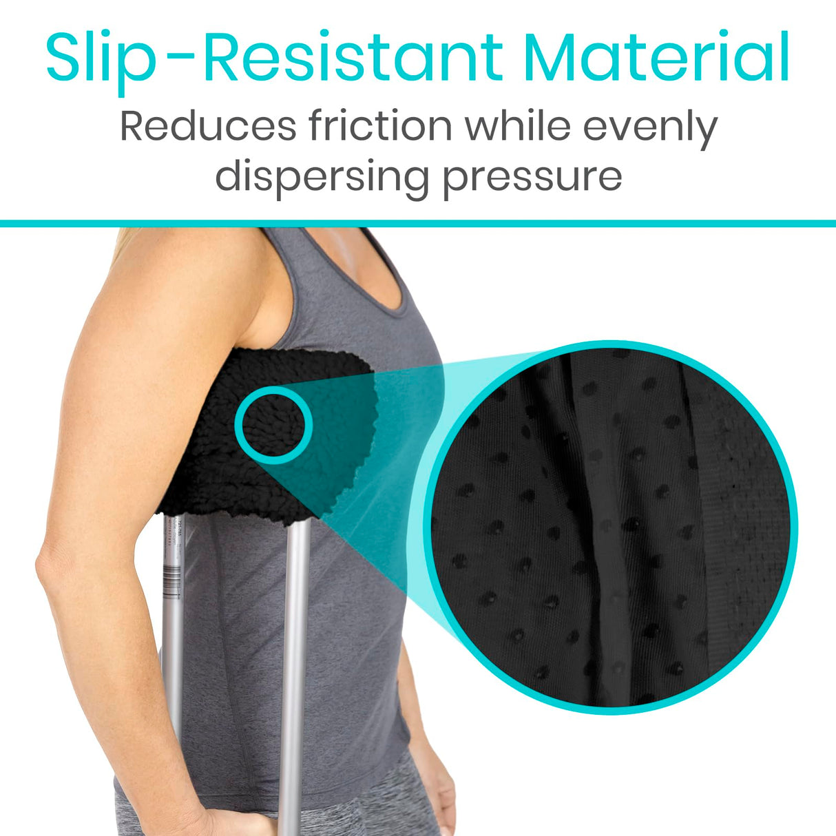 Vive Sheepskin Crutch Pads & Hand Grips - Comfortable, Breathable, Machine Washable Padding for Adults - Premium Accessory Covers for Crutches, Armpits - Latex-Free & Non-Toxic