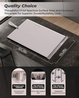Food Warming Mat with Dual Heating Zones, 4 Temp Settings, Silicone Easy-Clean, Auto Shut-Off, Timer, Child Lock, Portable for Buffet, Party & Travel, 350W, 120V(AC), (White)