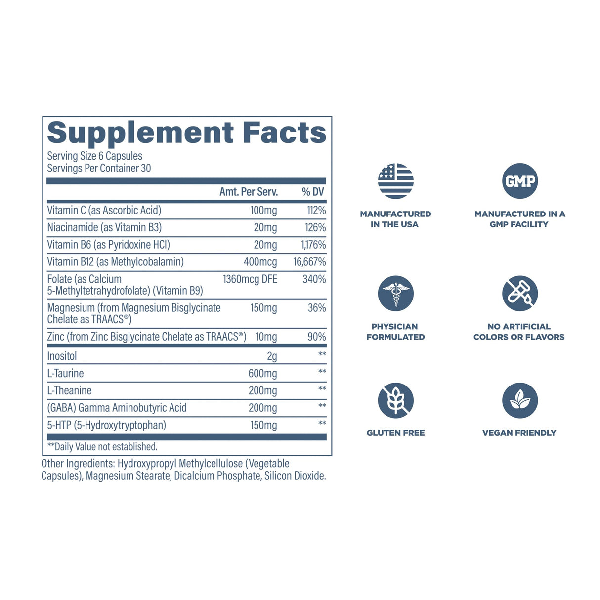 Revive MD Calm, Emotional Well-Being Support Supplement - Stress Management for Men & Women - Mood Enhancement Supplement Promotes Relaxation with L-Theanine, GABA & 5-HTP - 180 Capsules