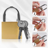 XFJSAK 8 Pcs Small Keyed Padlocks, 32mm, Gold, Compact, D Shape, Hardened Alloy, Securing Luggage, Gym Lockers