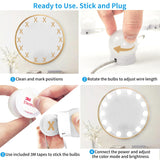 LED Vanity Mirror Lights with 14 Dimmable Bulbs, 3000K 4500K 6500K & 10 Brightness Levels Adjustable, Plug in USB Cable, Hollywood Style Stick On Mirror Lights for Makeup Desk Bathroom Dressing Room