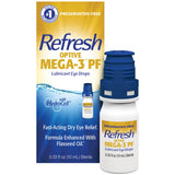 Refresh OPTIVE MEGA-3 PF Lubricant Eye Drops Preservative-Free Artificial Tears, 0.33 fl oz (10mL)