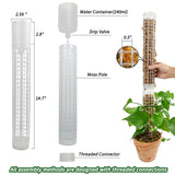 Jegu Self-Watering Moss Pole Plastic, 18.8 Inch Monstera Plant Support