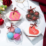 TEMLQPACK 100 Pack 4x4x1.2inch Clear Single Cookies Boxes Small Bakery Boxe Macaron Boxes Brownie BoxesPastry Boxe for Easter Mother's Father's Christmas Birthday Day