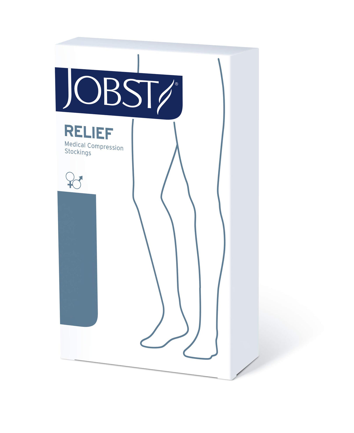 JOBST Relief Knee High Graduated Compression Socks 20-30mmHg - Comfortable Unisex Design - Closed Toe, Black, Large Full Calf