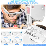 GUOUBUO Magnifying Glass with Light, 1.5X-5.0X Magnifying Glasses, Rechargeable Magnifier Headset with Light, Head Magnifier with 4 Detachable Lenses, Magnify Glasses for Close Work Crafts Jewelry