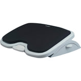 Kensington Foot Rest For Under Desk At Work, Smartfit Comfort Memory Foam Angle and Height Adjustable Footrest, Non-Skid Foot Stool For Under Office Desk, White/Black K56144USF