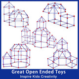 V-Opitos 180 Pack Fort Building Kits for Kids Age 4, 5, 6, 7, 8+ Years Old, Creative STEM Building Toys for DIY Castles, Tunnels, Play Tent, Ideal Christmas, Birthday Gifts for Boys & Girls