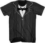 Disney Nightmare Before Christmas Jack Skellington Costume Suit T-Shirt(LG, Front/Back) Black