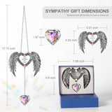 Sun Catcher Memorial Gifts A Piece of My Heart is in Heaven,Heavenly Wings Sympathy Gift for Loss of Loved One, Crystal Suncatcher for Windows, Bereavement & Grief Gift for Women, Remembrance Decor