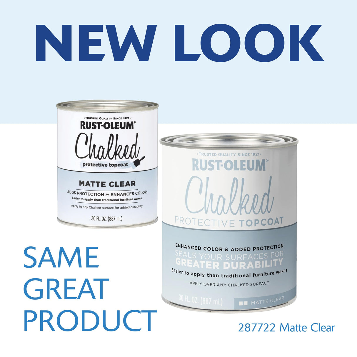 Rust-Oleum 287722 Chalked Ultra Matte Interior Paint, 30 oz, Matte Clear Topcoat