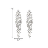 EleQueen Women's Sparkle Clear Crysatl Bridal Earrings bridal for Wedding