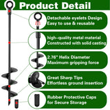 Fabulas Ground Anchors Screw in, 18 Inch Heavy Duty Swing Set Ground Anchor Kit 6 Pack, Spiral Earth Trampoline Stakes High Wind Metal Auger Stakes for Dog Sheds Tent Carports Camping