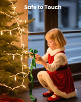 Minetom Clear Christmas String Lights 100 Count 26.5 Feet Incandescent Bulb Mini Lights for Indoor Xmas Tree Garland Birthday Wedding Party Festival Decoration, 2 Pack White Wire